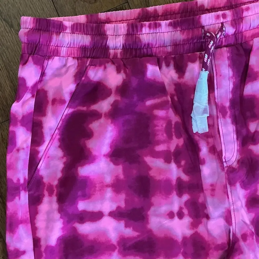 Lands' End Pink Tie-Dye Joggers for Girls Loungewear Kids XL 14-16 NWT - Picture 3 of 5